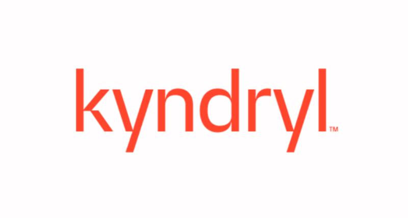 Kyndryl official logo in bold red text on a white background.