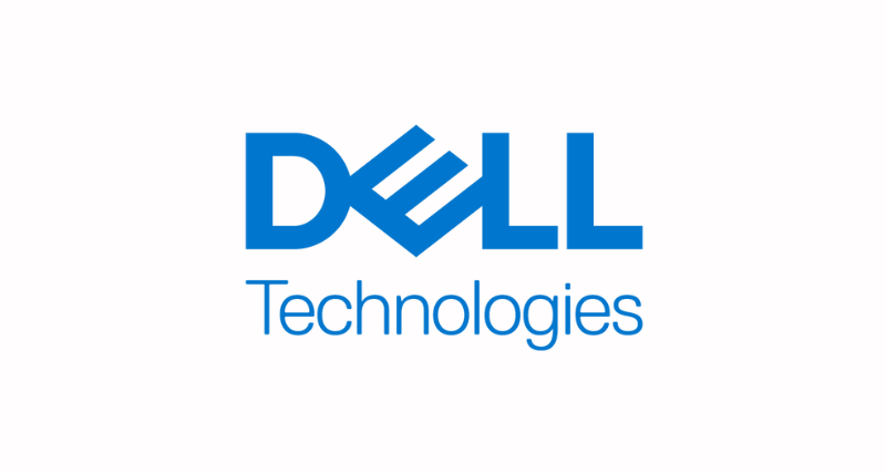Dell Technologies official logo in blue text on a white background.